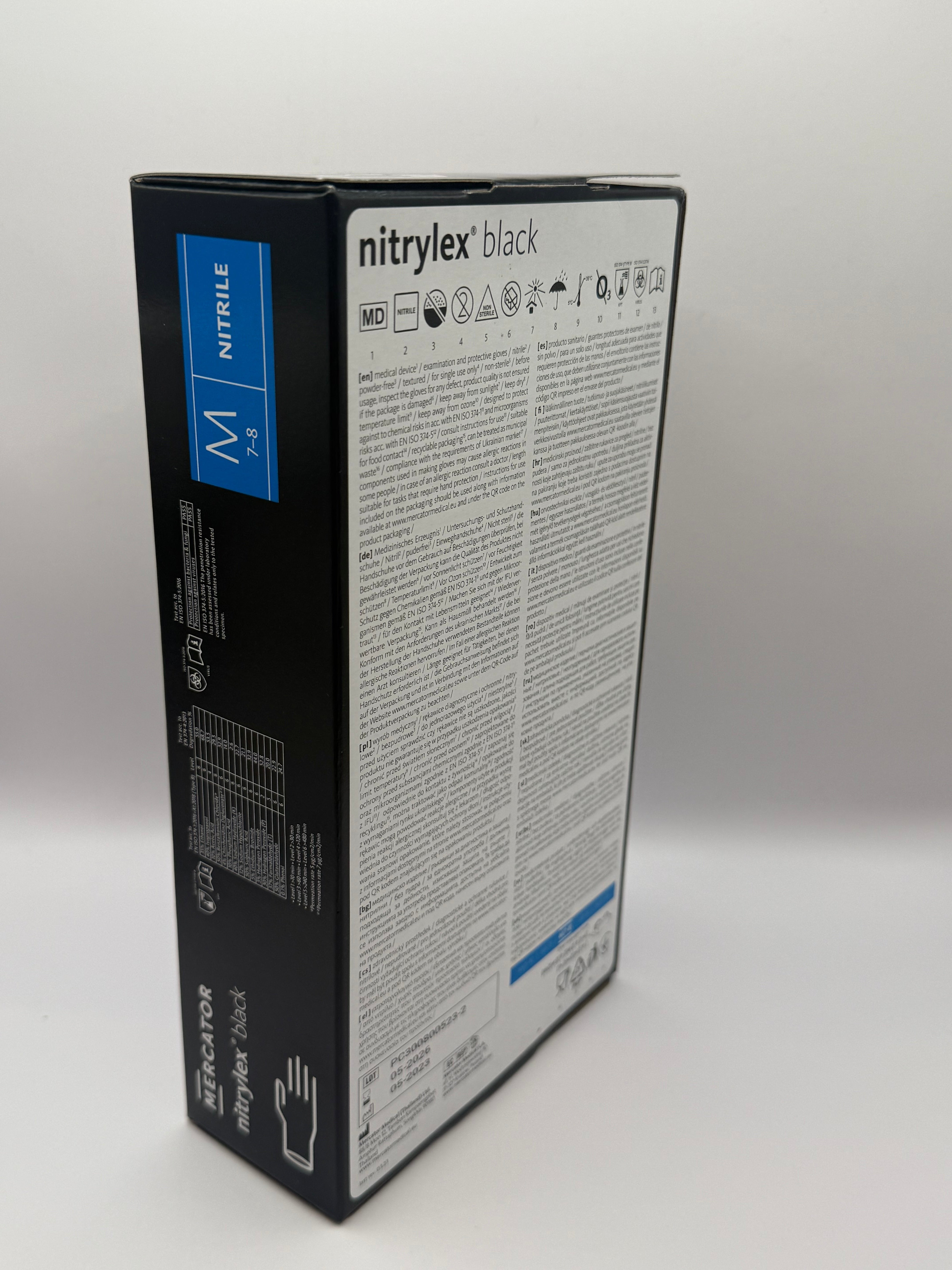 Mercator Black Nitrile Gloves Case(10 Boxes)