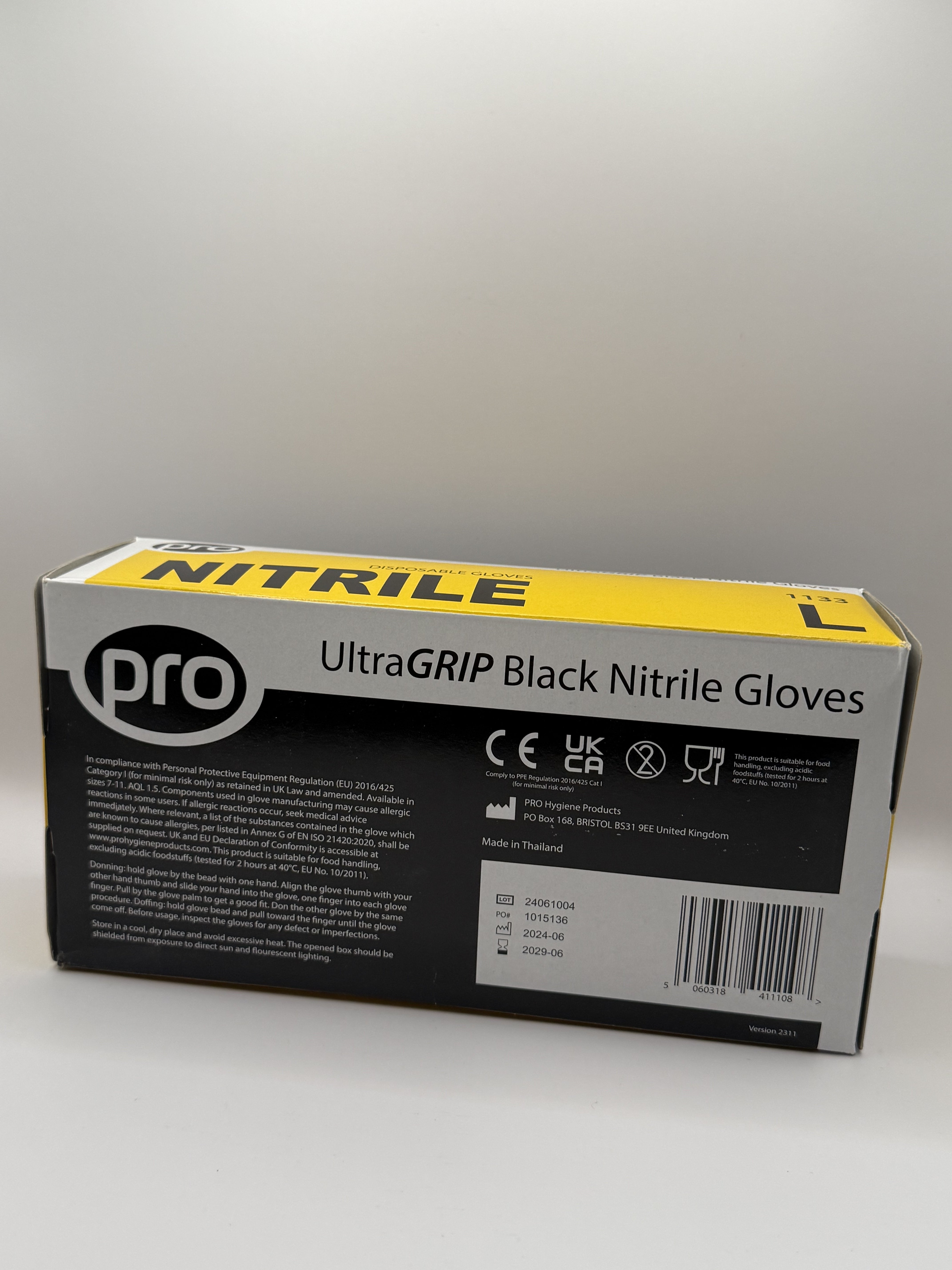 UltraGrip Black Nitrile Gloves Case(10 Boxes)